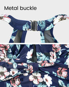 Floral Print Mesh-Inset High Neck Swimsuit