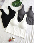 Women's Wireless Backless Longline Bra