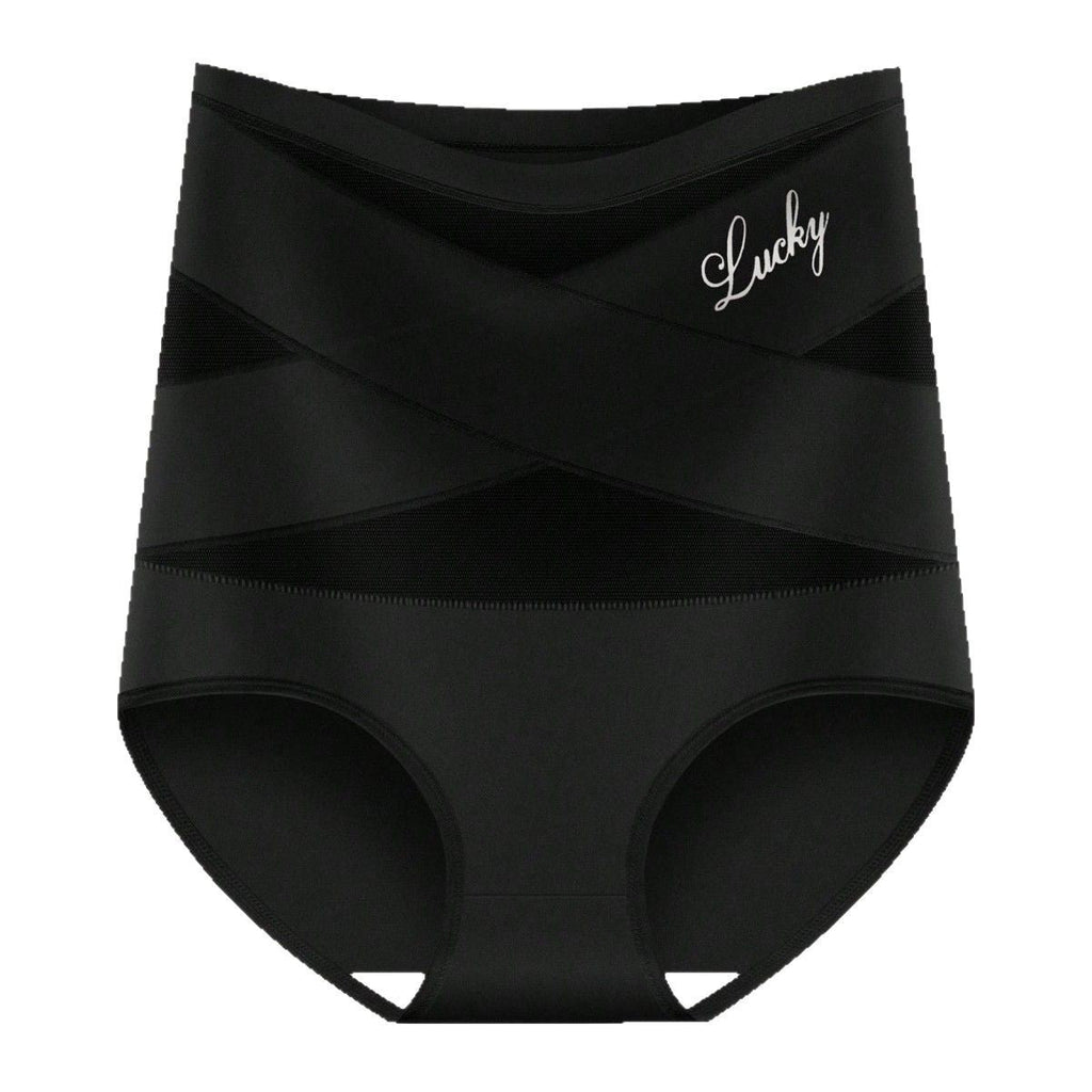 High Waist Tummy Control Breathable Mesh Cross Seamless Hip Lifting Briefs