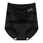 High Waist Tummy Control Breathable Mesh Cross Seamless Hip Lifting Briefs