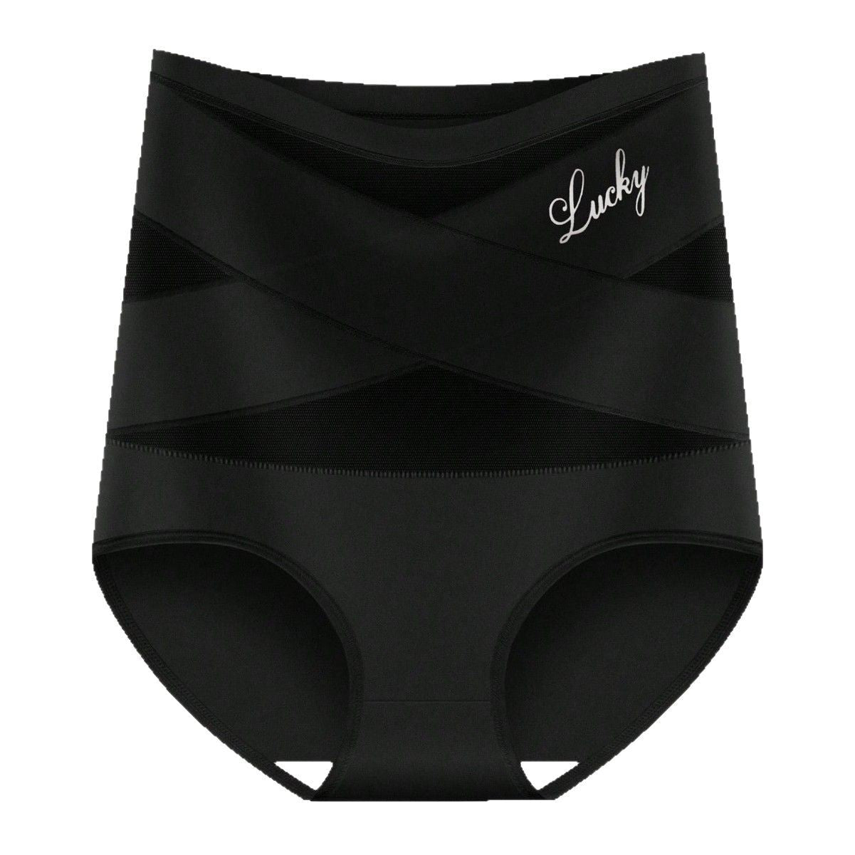 High Waist Tummy Control Breathable Mesh Cross Seamless Hip Lifting Briefs