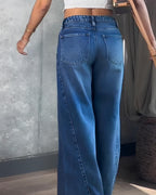 Women's High-waisted Tummy-control Washed Denim Jeans
