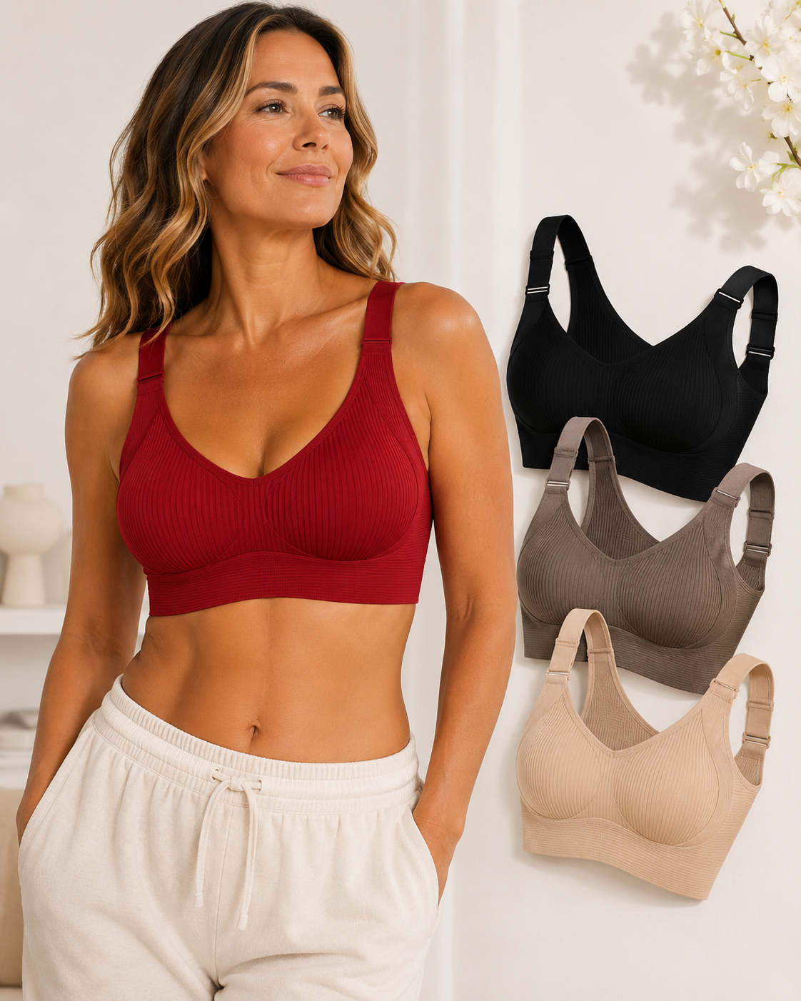Seamless Comfort Adjustable Wireless Bra