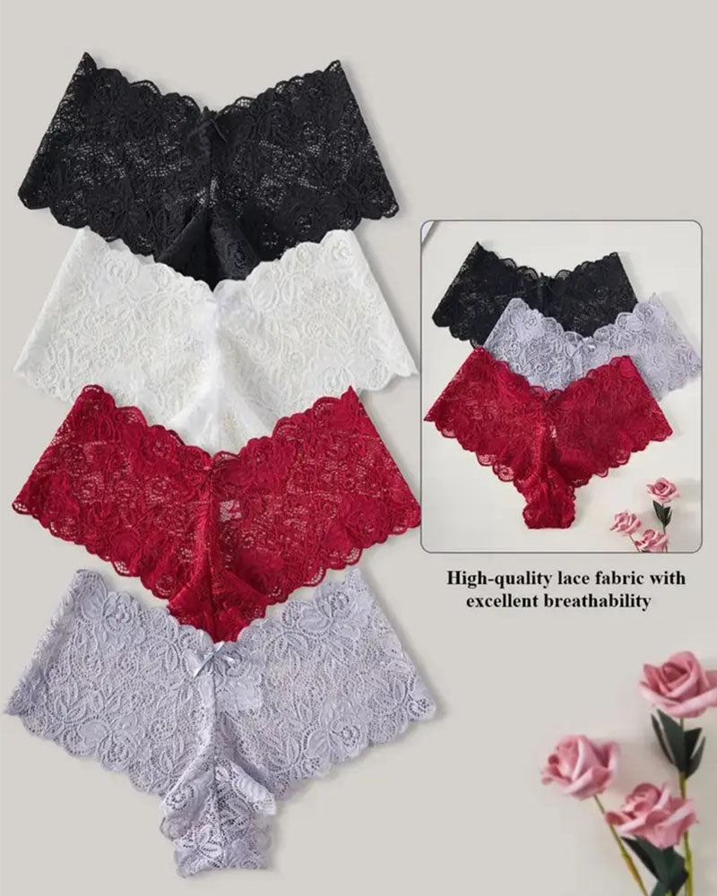 European And American Style Sexy Lace Women's Low-Lise Seamless Cut-Out Briefs