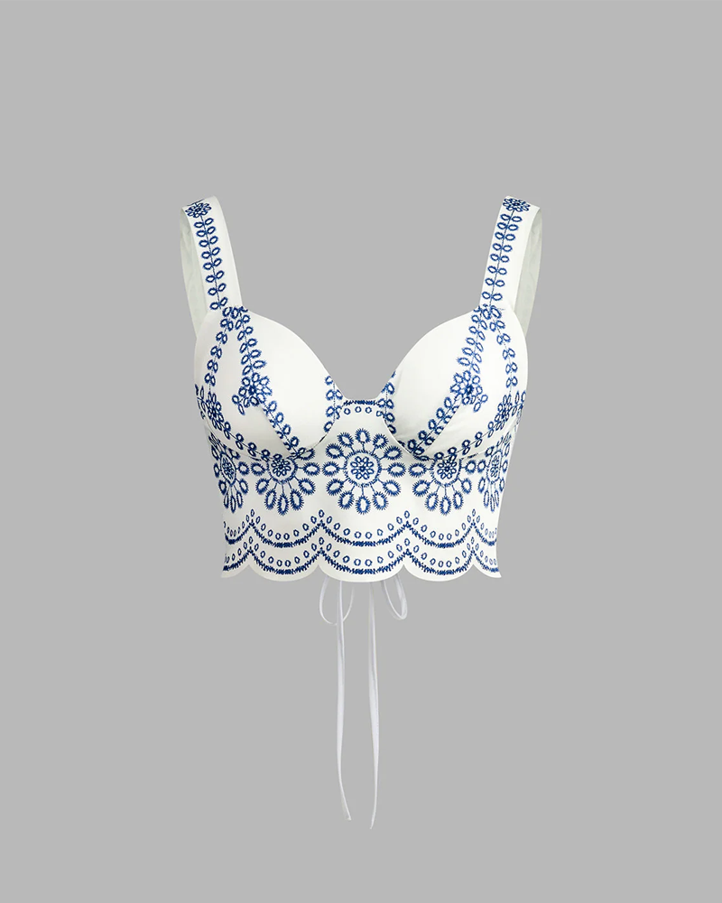 Summer Bohemian Printed Tie-Front Two-Piece Dress Set
