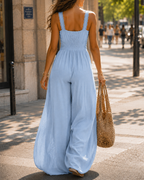 Sexy Vacation Style Solid Color Cami Jumpsuit