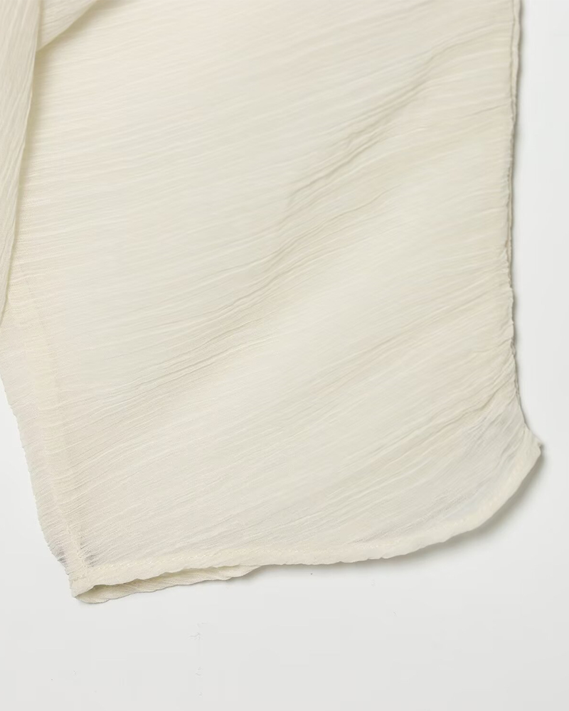Casual Sheer Chiffon Corset Shirt