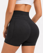 High Waist Tummy Control Hook-eye Hip-enhancing Shaping Shorts