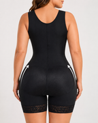 Full-Body Shapewear with Bust Support, Tummy Control & Side Zipper
