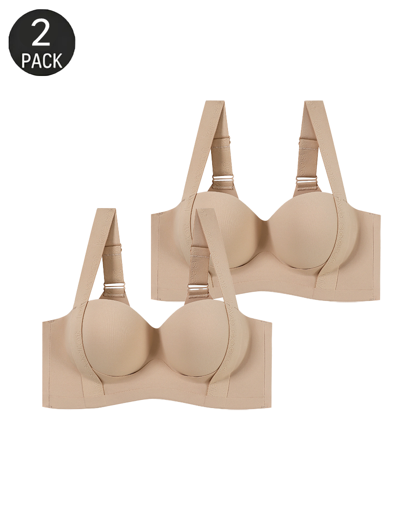 Wireless Seamless Push-Up Bra with Side Support