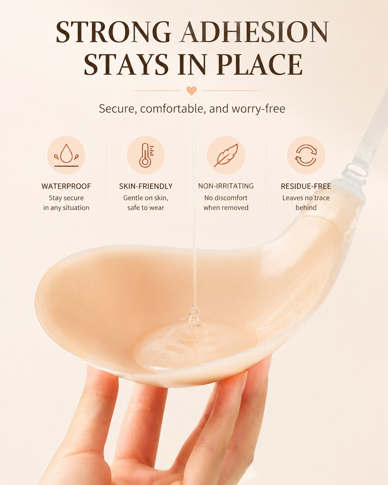 Halter Neck Teardrop Silicone Lift-Up Invisible Bra