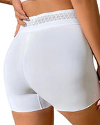 Solid Color Hip-Lifting and Tummy-Controlling Mid-Rise Body-Shaping Shorts