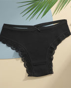Women's Underwear Threaded Cotton Underwear Cute Bow Low Waist Bikini Lace Panties For Women