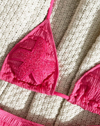 Halter Neck Starfish Sequin Embroidered Two-Piece Bikini Set