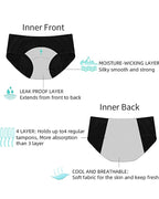 Women's 4-Layer Highly Absorbent Cotton Menstrual Period Panties