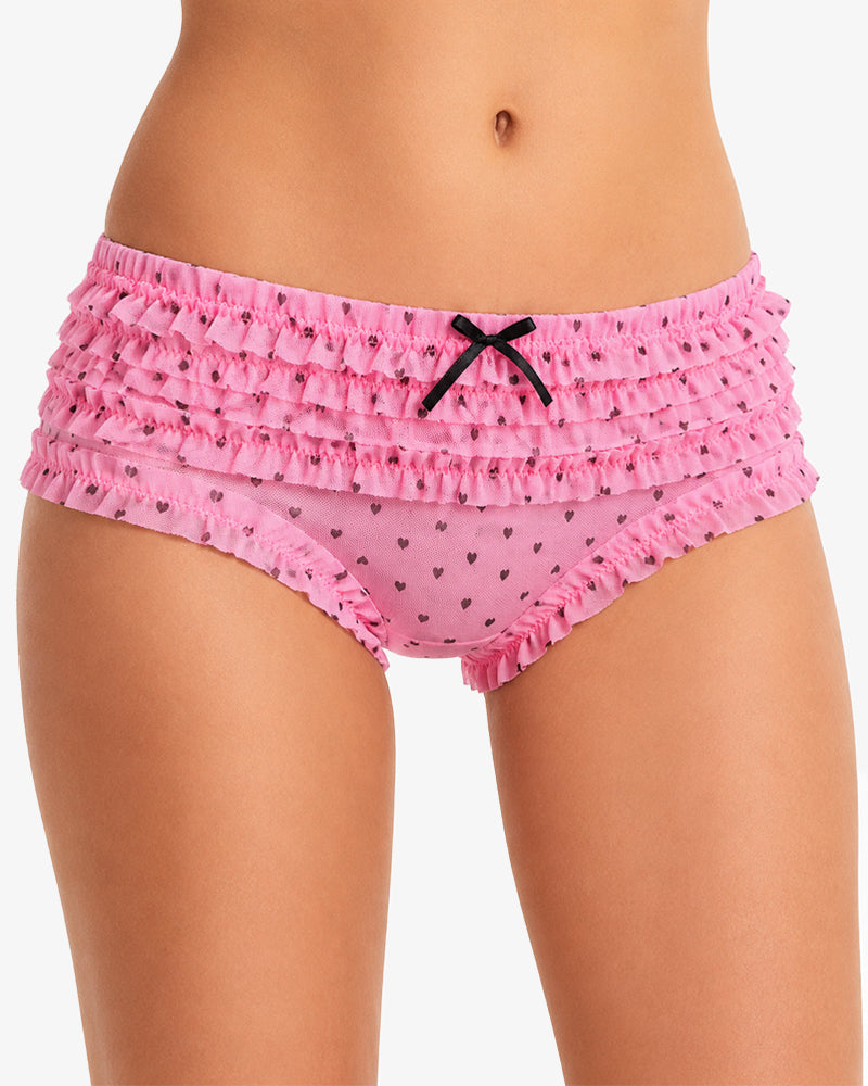Floral Lace Ruffle Breathable Panties
