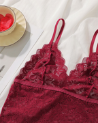 Sexy Floral Lace Push-Up Camisole Lingerie Set