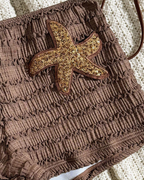 Halter Neck Starfish Sequin Embroidered Two-Piece Bikini Set