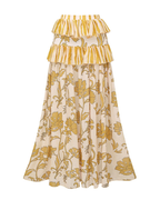 Lemon Yellow Halter Printed Swimsuit Set