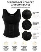 4-in-1 Seamless Front Closure Tummy Control Wire-Free Bra Crossback Shaping Vest