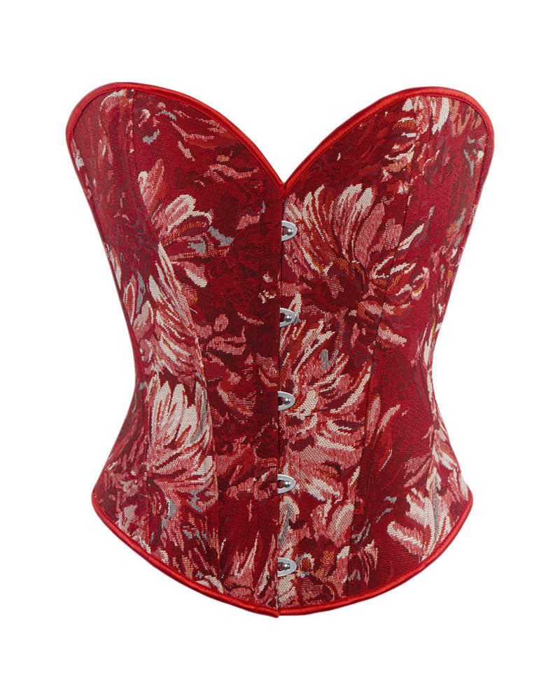 Monet Oil Painting Vintage Fishbone Corset Tight Gather Court Shaping Top