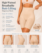 High-Waisted Breathable Butt-Lifting Shapewear Shorts