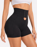 High Waist Tummy Control Hook-eye Hip-enhancing Shaping Shorts