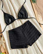 Halter Neck Starfish Sequin Embroidered Two-Piece Bikini Set