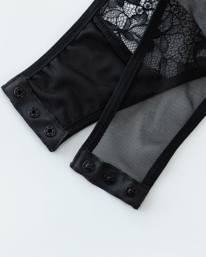 Sexy Leopard Print Lace Patchwork Push-Up Shaping Bodysuit