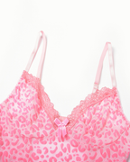 Sexy Leopard Print Sheer Mesh Nightgowns with Matching Thong