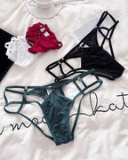 Cutout Crossover Strap Thongs