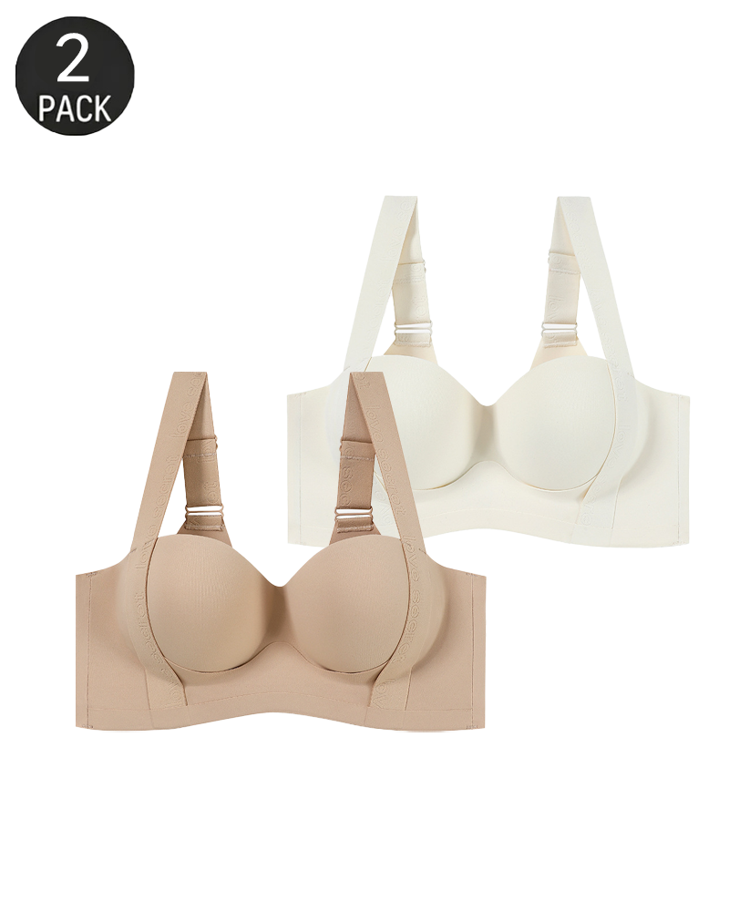 Wireless Seamless Push-Up Bra with Side Support