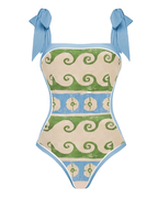 Adjustable Shoulder Straps Printed Swimsuit Set