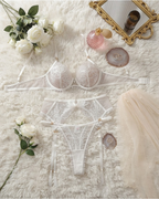 Sexy Strappy Lace Sheer Lingerie Set