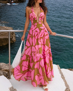 Bandeau Colorblock Detachable Shoulder Strap Swimsuit Set