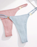 Cotton Threaded T-Pants Women's Low Waist Hip Lifting Fitness High Fork Fashionable Thong