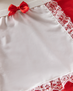 Maid-Inspired Sheer Lace Halter Lingerie Set