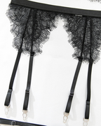 Sexy Eyelash Lace Cutout Lingerie Set