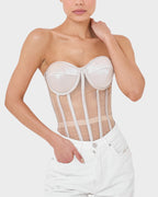Sleek Mesh Supportive Push-Up Corset