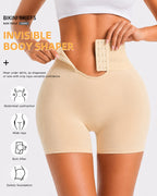 High Waist Tummy Control Hook-eye Hip-enhancing Shaping Shorts