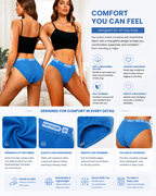 Cotton Antibacterial Crotch Women's Briefs