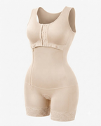 Full-Body Shapewear with Bust Support, Tummy Control & Side Zipper