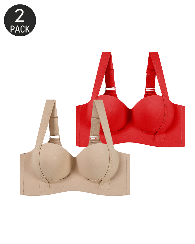 Wireless Seamless Push-Up Bra with Side Support