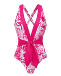Sexy Cut-Out Floral Print Swimsuit Set