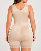 Full-Body Shapewear with Bust Support, Tummy Control & Side Zipper