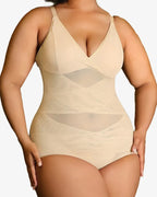 See-Through Mesh Waist-Lifting Bust-Supporting Bodysuit