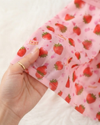 Sexy Lace Trim Strawberry Print Babydoll Lingerie
