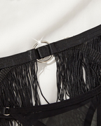 Women’s Sexy Tassel Mesh Sheer Hollow-Out Lingerie Set