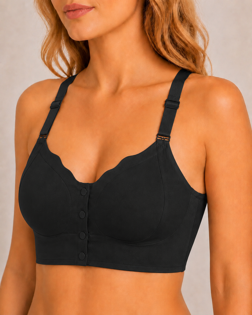 Seamless Front-closure Push-up Butterfly Back Bra