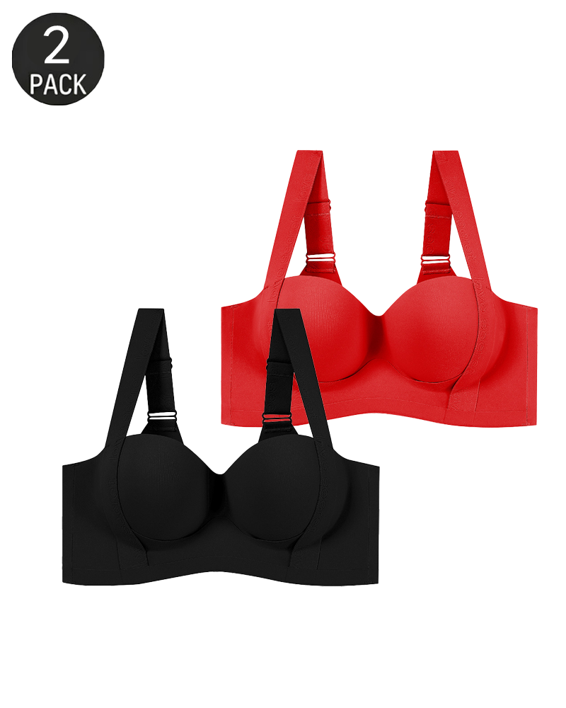 Wireless Seamless Push-Up Bra with Side Support